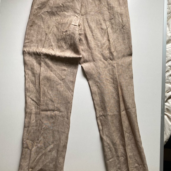Tan linen Banana Republic pants 35 waist 34 length - Picture 2 of 4